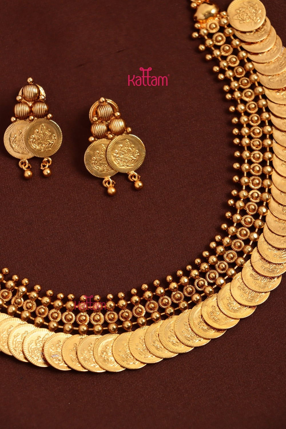 Copperishgold Coin Choker Set - N3712