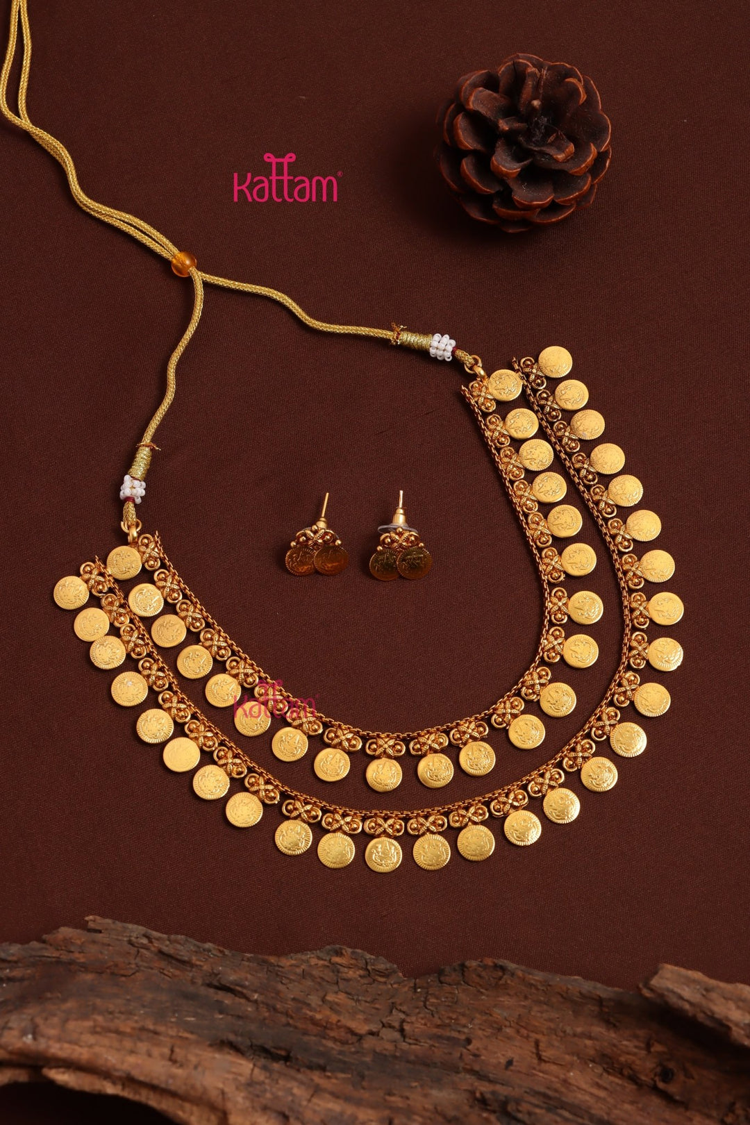 Copperishgold Layer Coin Choker Set - N3713