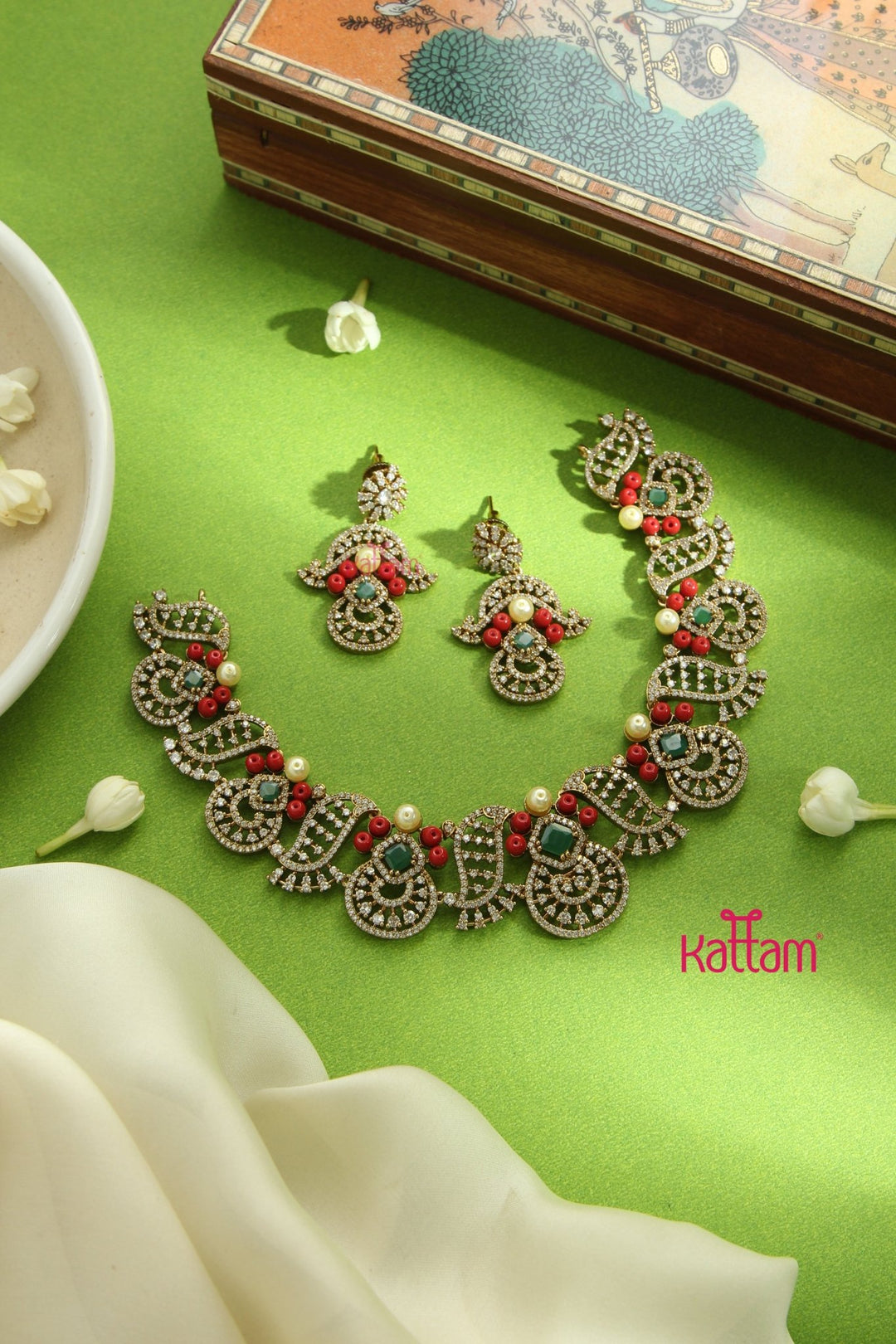 Coral AD Wavy Choker Set - N5167