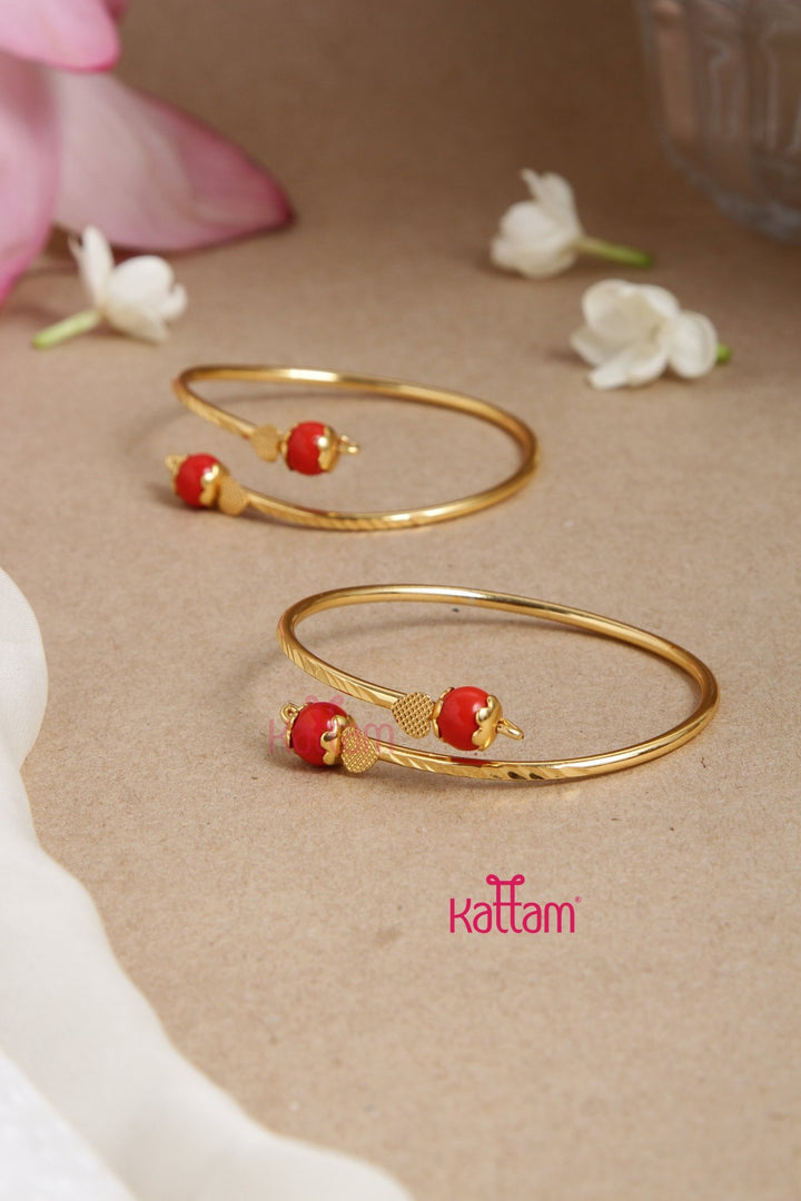 Coral Ball Kada Bangle - B537