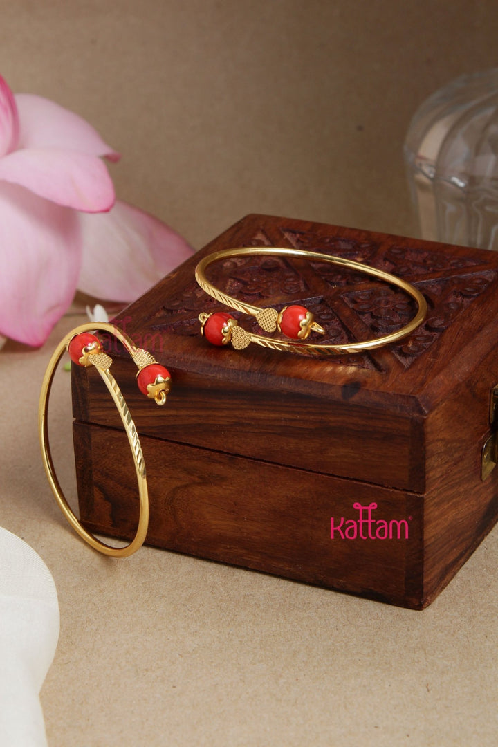 Coral Ball Kada Bangle - B537