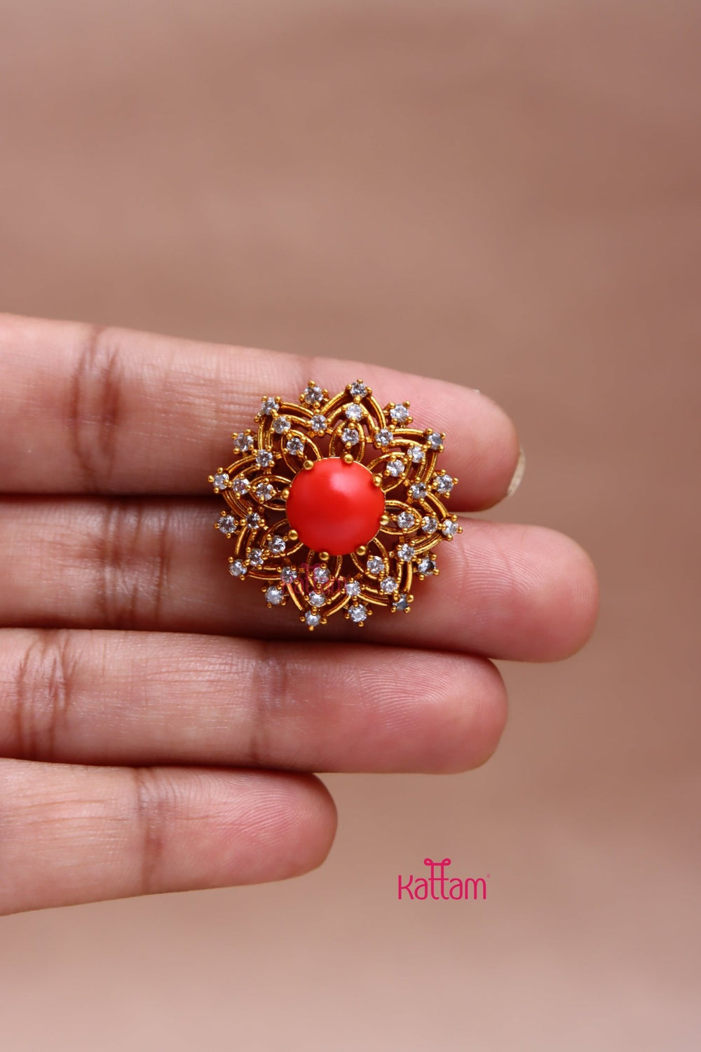 Coral Chakra Stud - E1071
