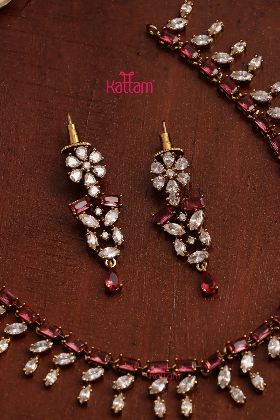 Cynthia - AD Stone Ruby Choker - N5284
