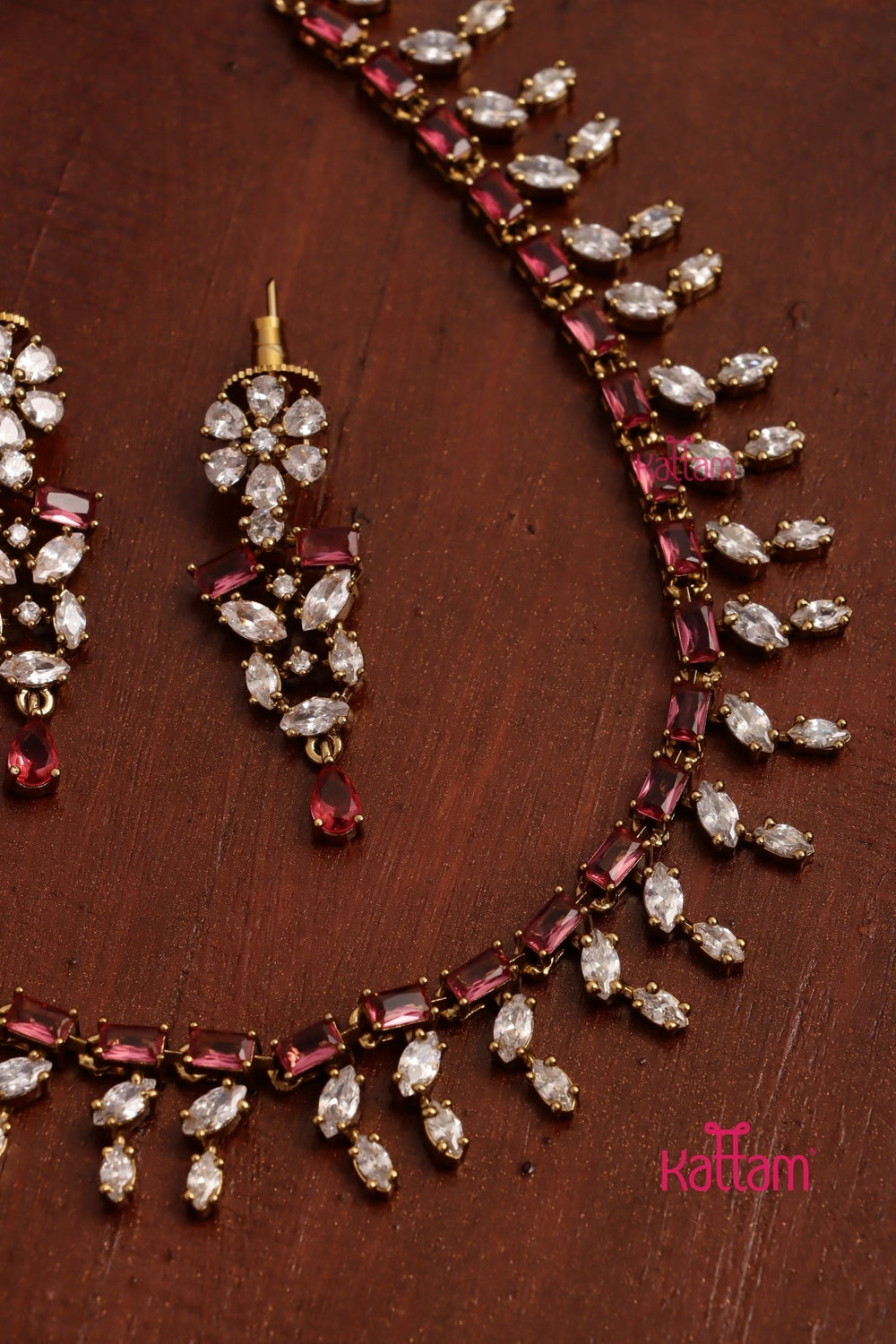Cynthia - AD Stone Ruby Choker - N5284