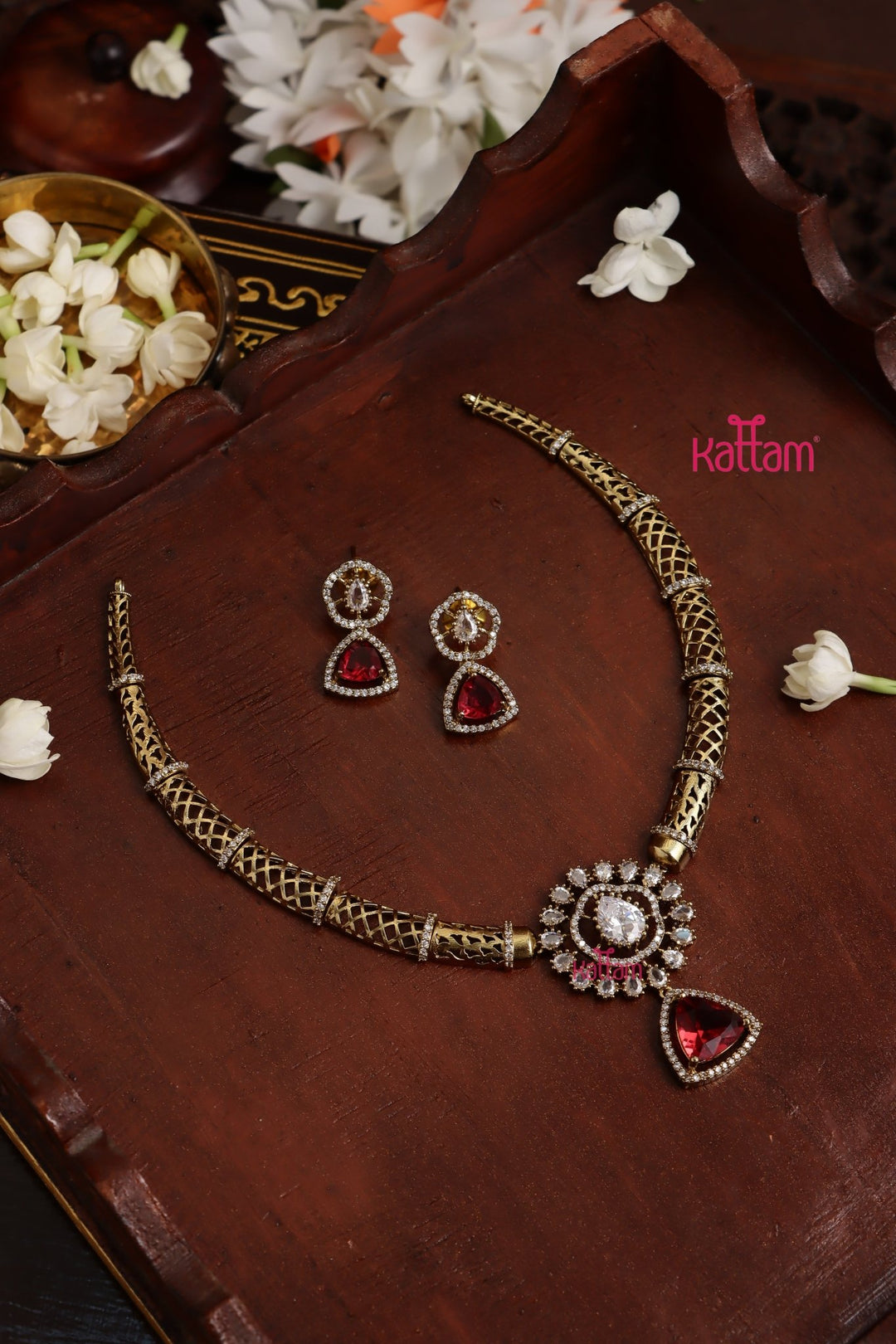 Deepthi - Ruby Hasli Choker - N5353