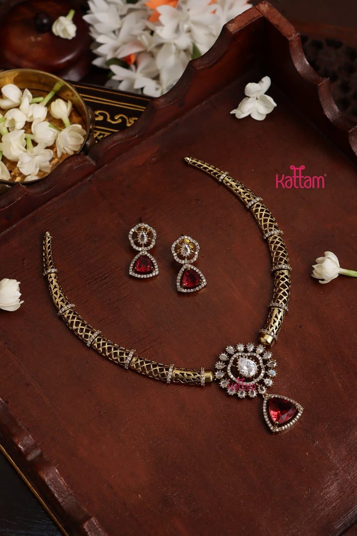 Deepthi - Ruby Hasli Choker - N5353