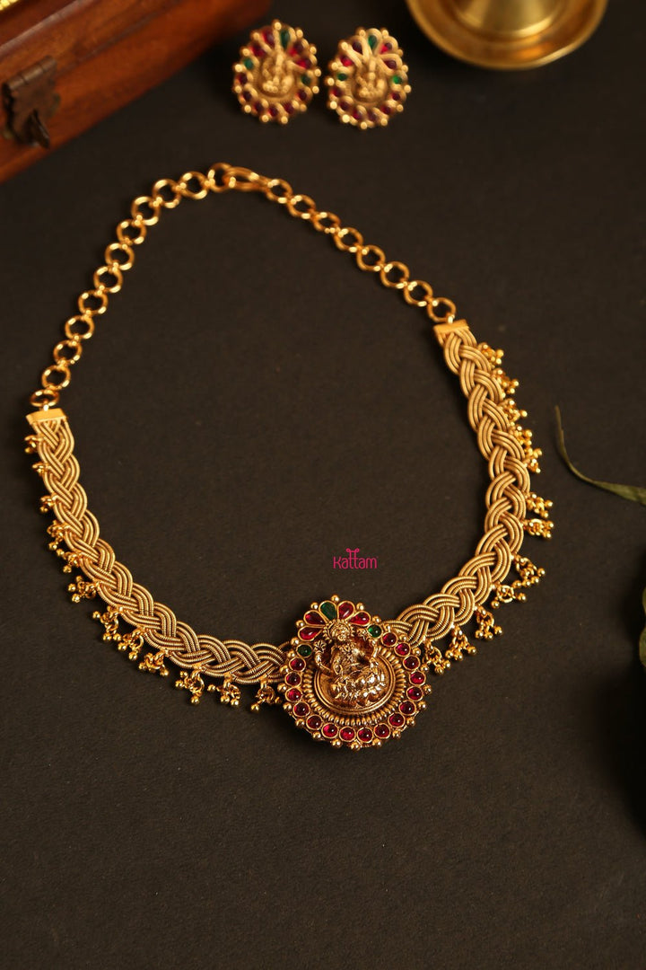 Deggya- Twisted Handcrafted Chain with Goddess Dollar - N862
