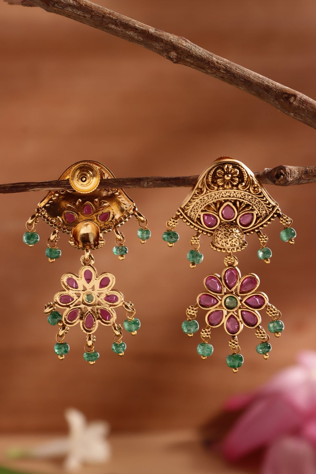 Deivik - Flower Stone Earring - E1492