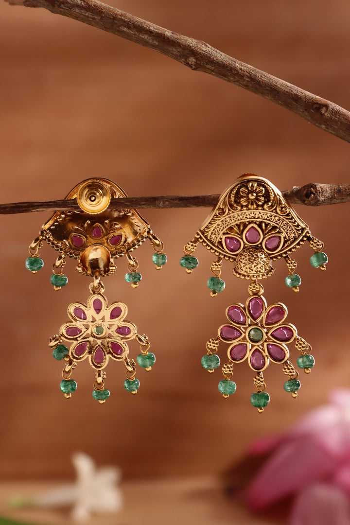 Deivik - Flower Stone Earring - E1492