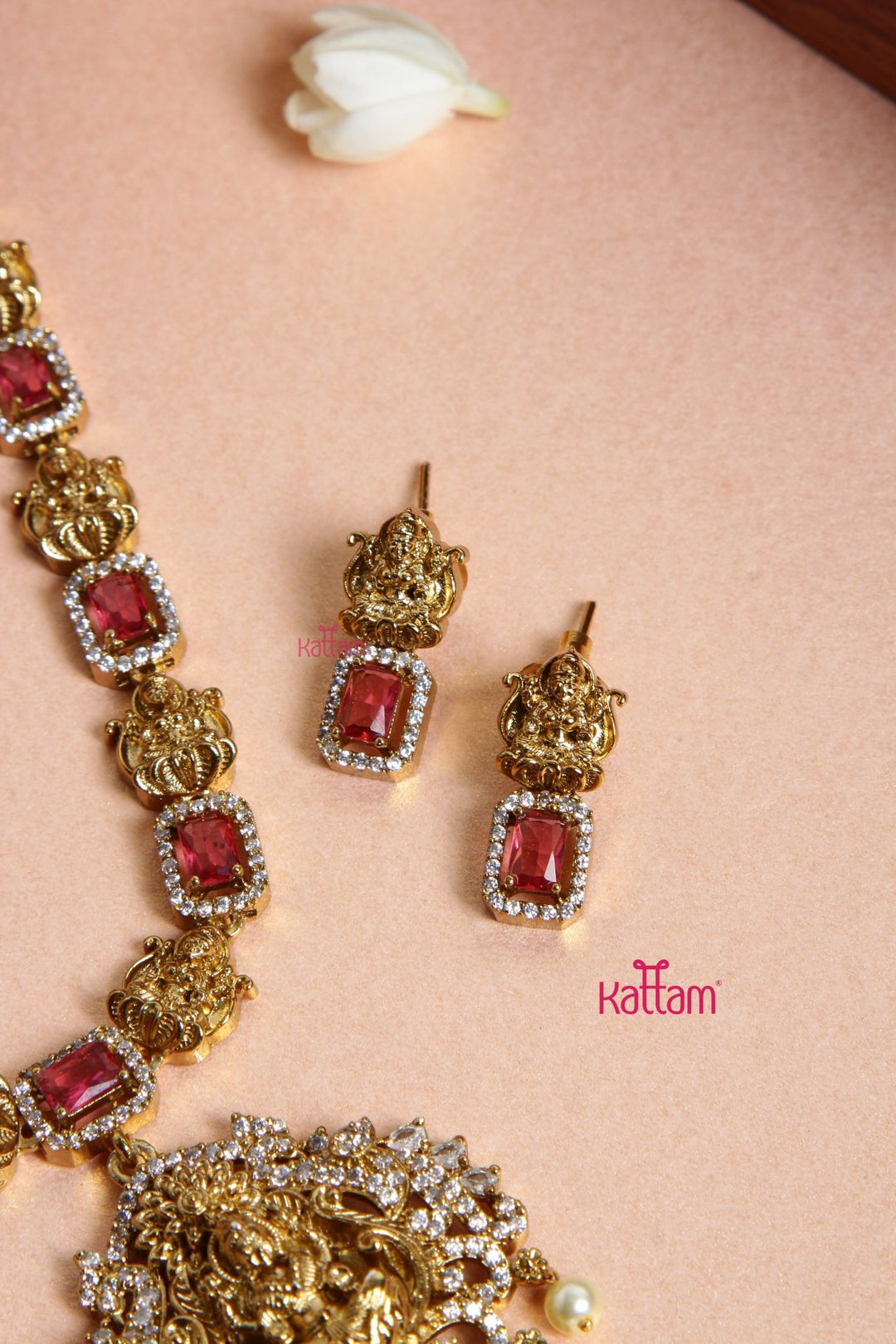 Dekila - Goddess Ruby Short Necklace - N3097