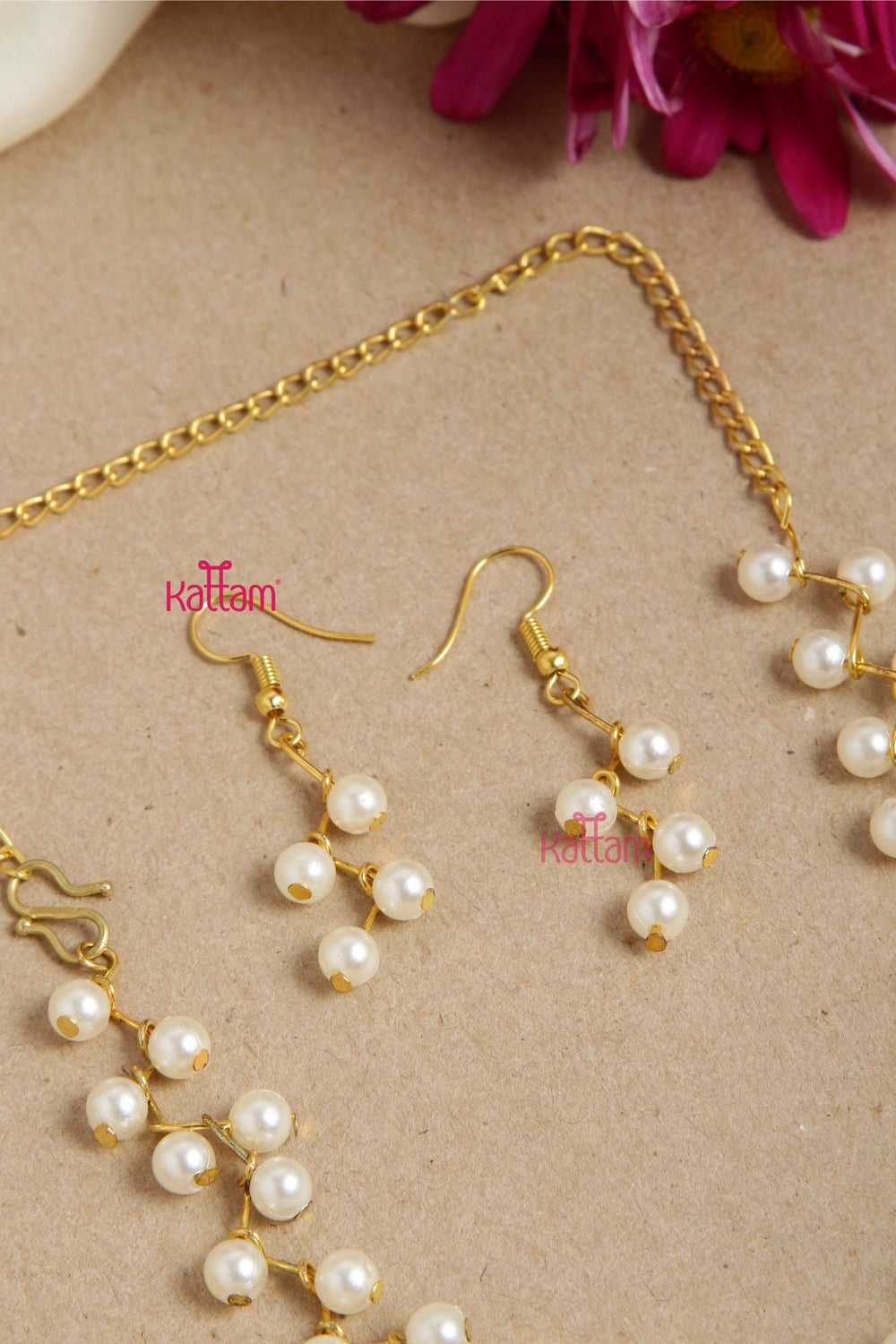 Designer Mogra Pearl Choker set - N2896