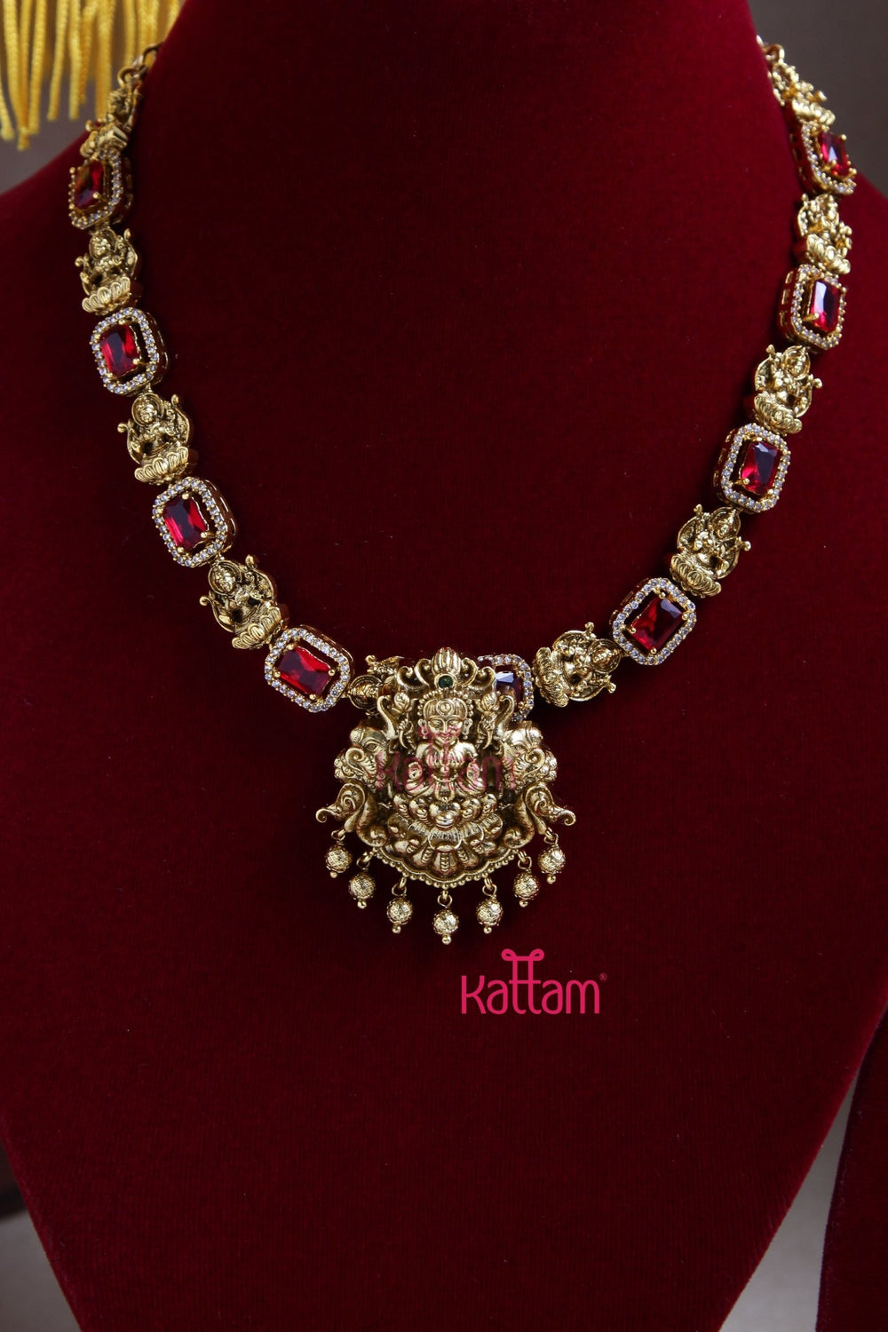 Devika - Goddess Ruby Necklace ( Detachable) - N3006