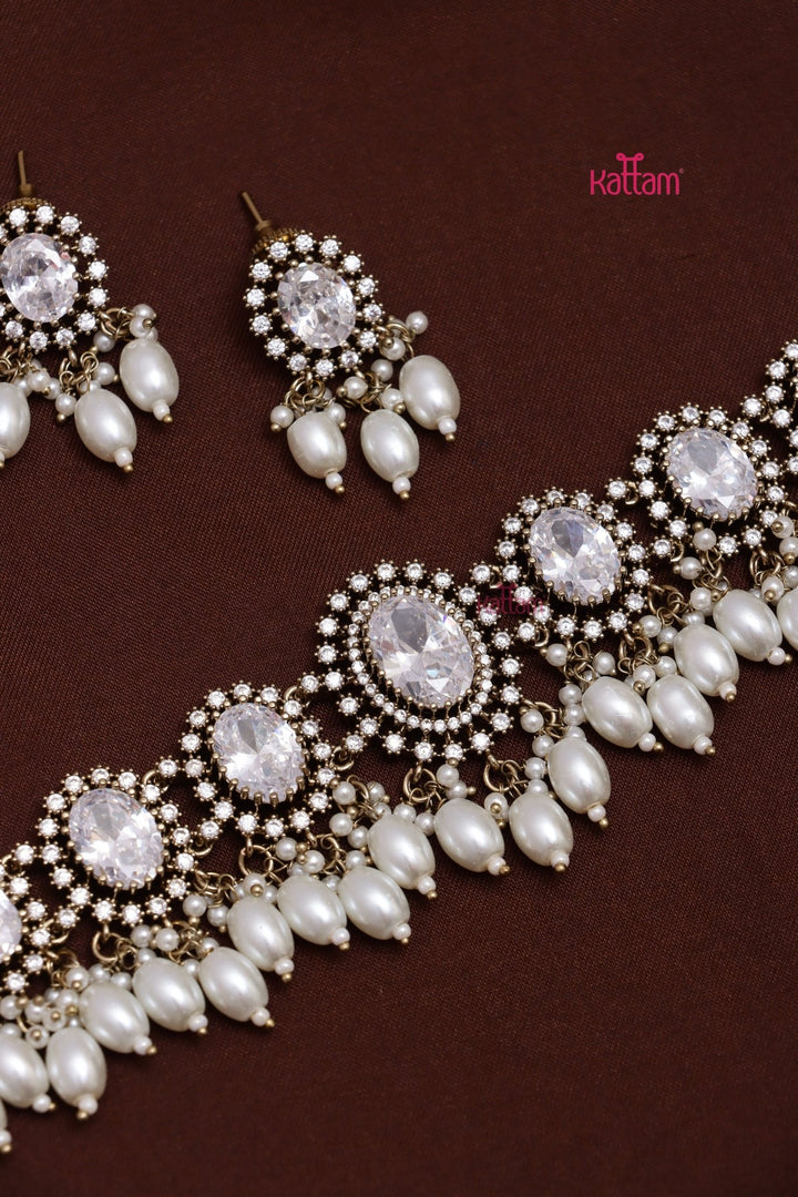 Dhanvi - AD White Stone Choker - N5281