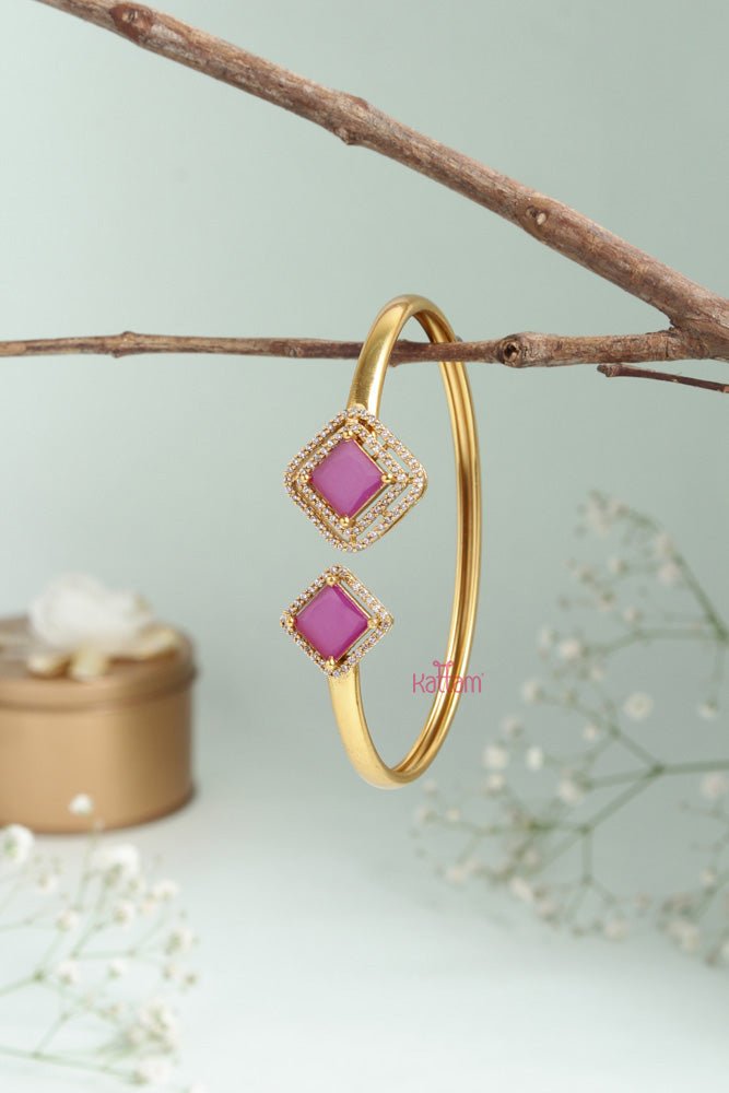 Diamond Shape Ruby Stone Kada - B469