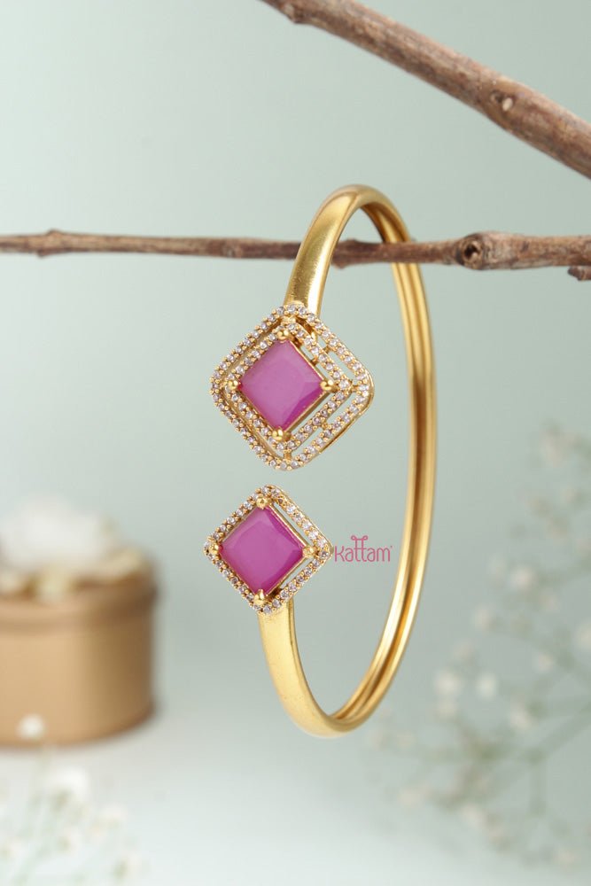 Diamond Shape Ruby Stone Kada - B469