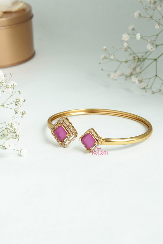 Diamond Shape Ruby Stone Kada - B469