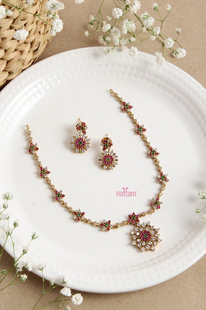 Difa - AD Multistone Short Necklace - N5013