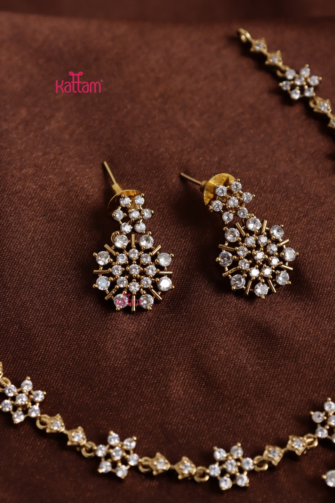 Difa - AD White Stone Kids Necklace - N5195