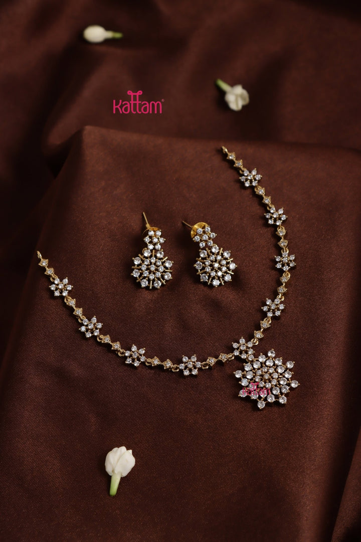 Difa - AD White Stone Kids Necklace - N5195