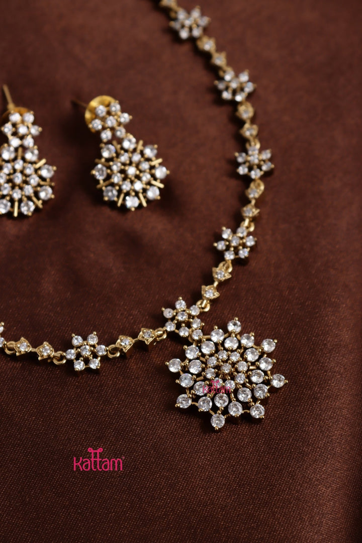 Difa - AD White Stone Kids Necklace - N5195