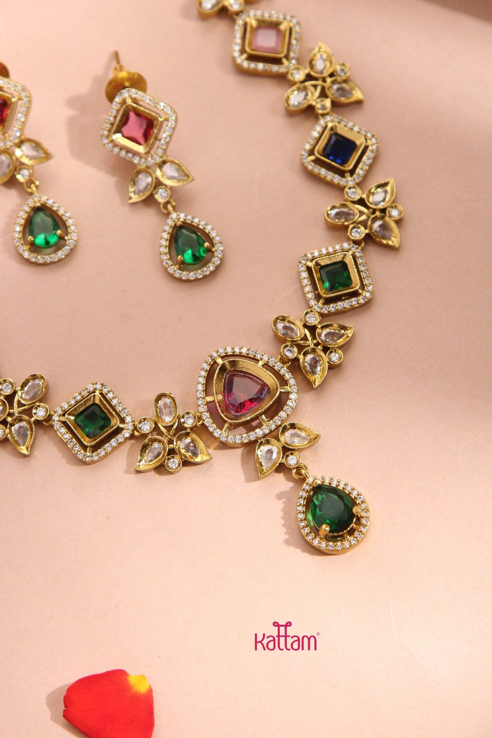Dihana - Multi Leafy Choker - N5172