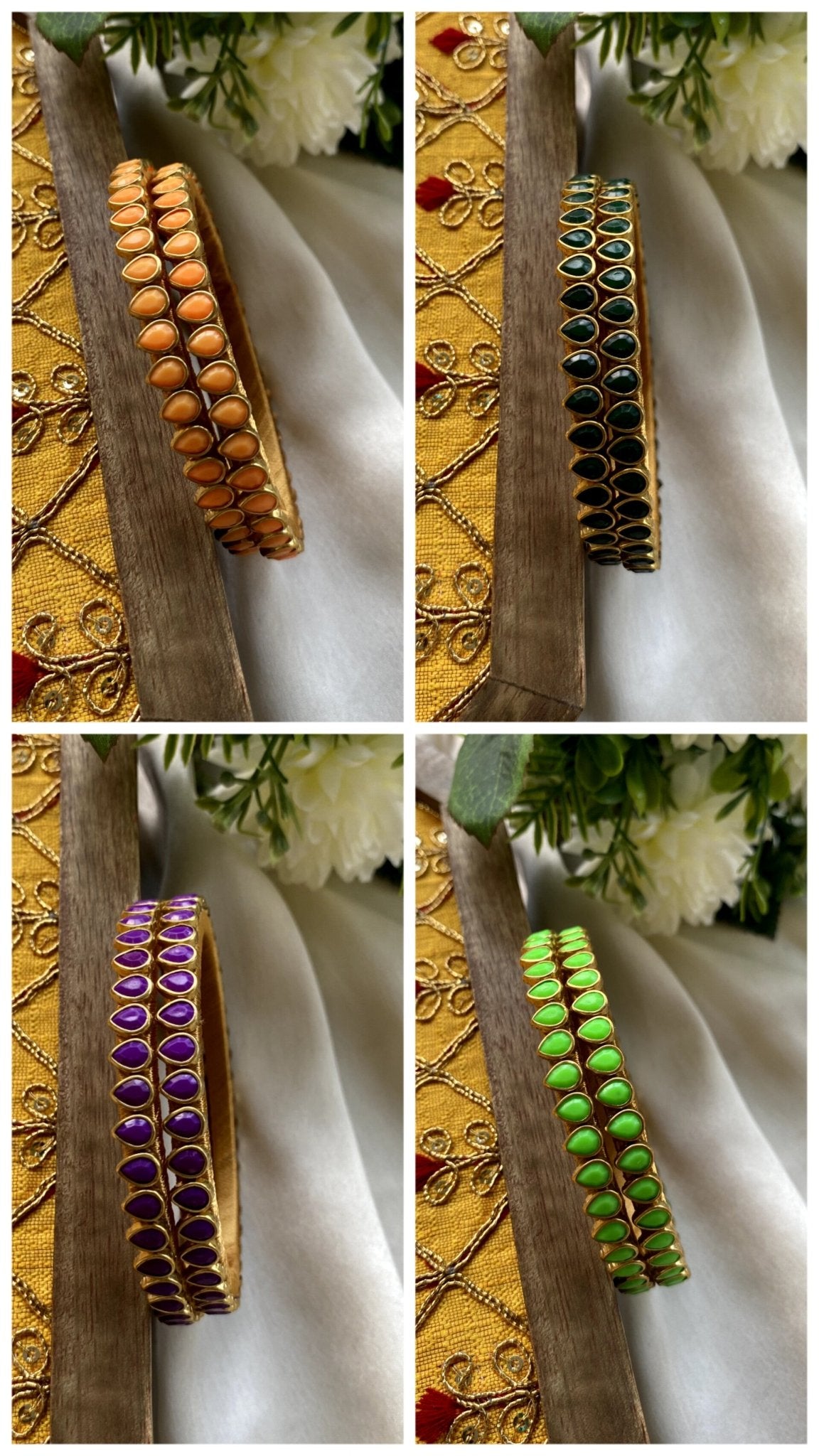 Kundan bangles images 2025