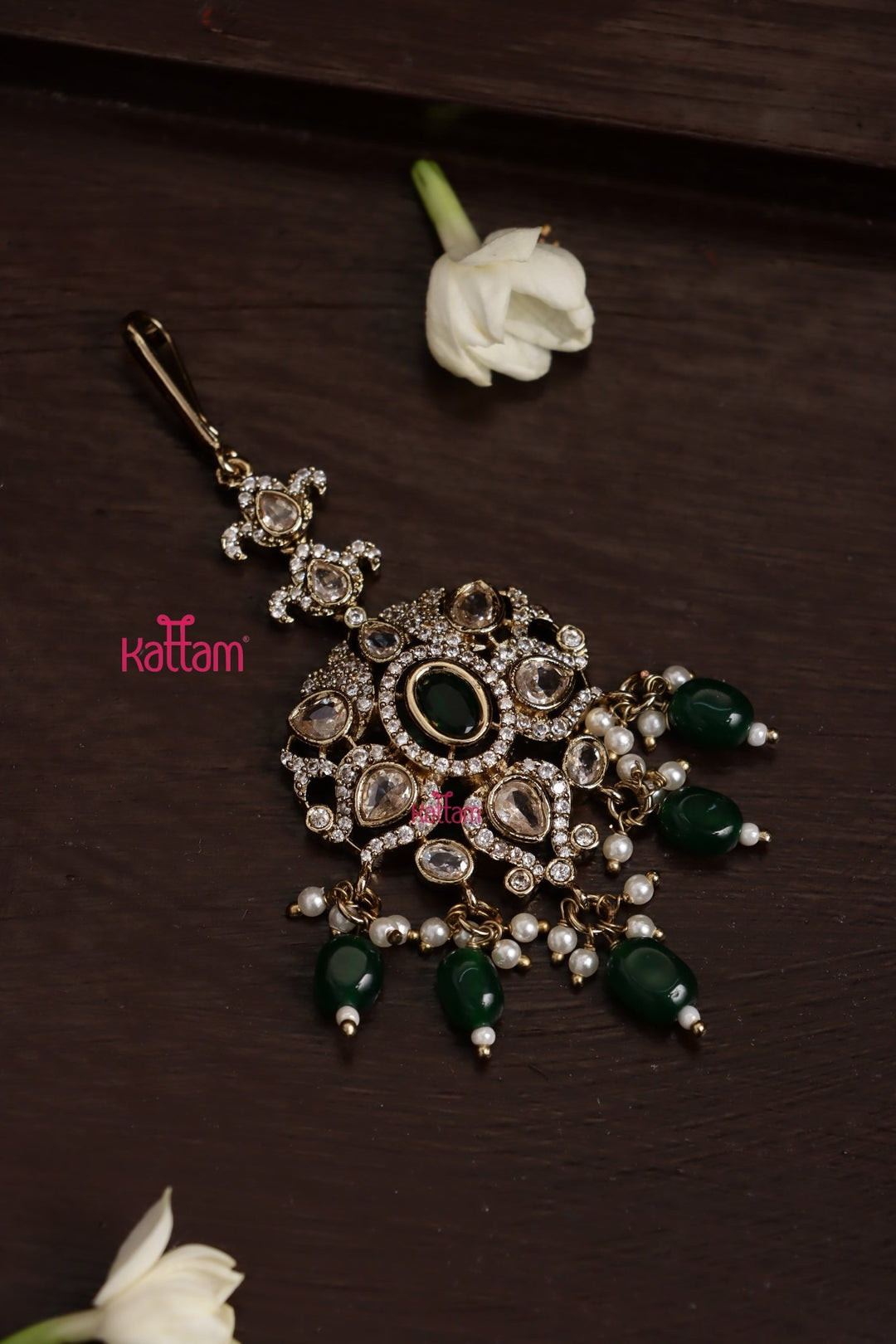 Edora - Victorian Green Maangtikka - MT179