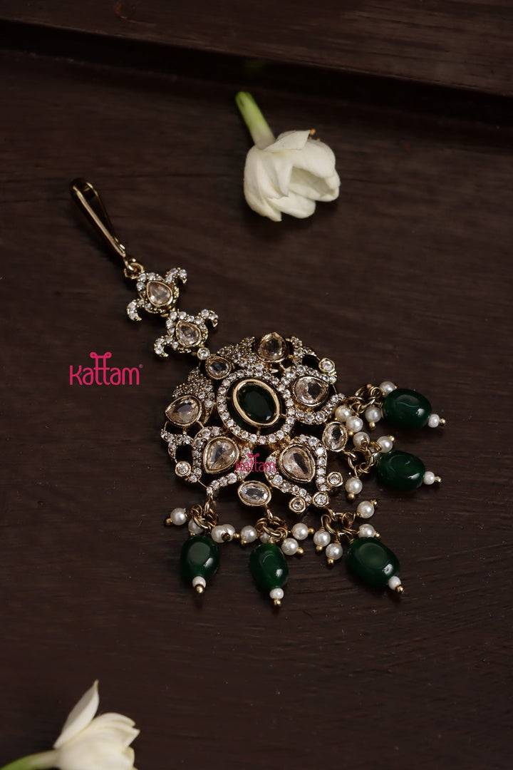 Edora - Victorian Green Maangtikka - MT179