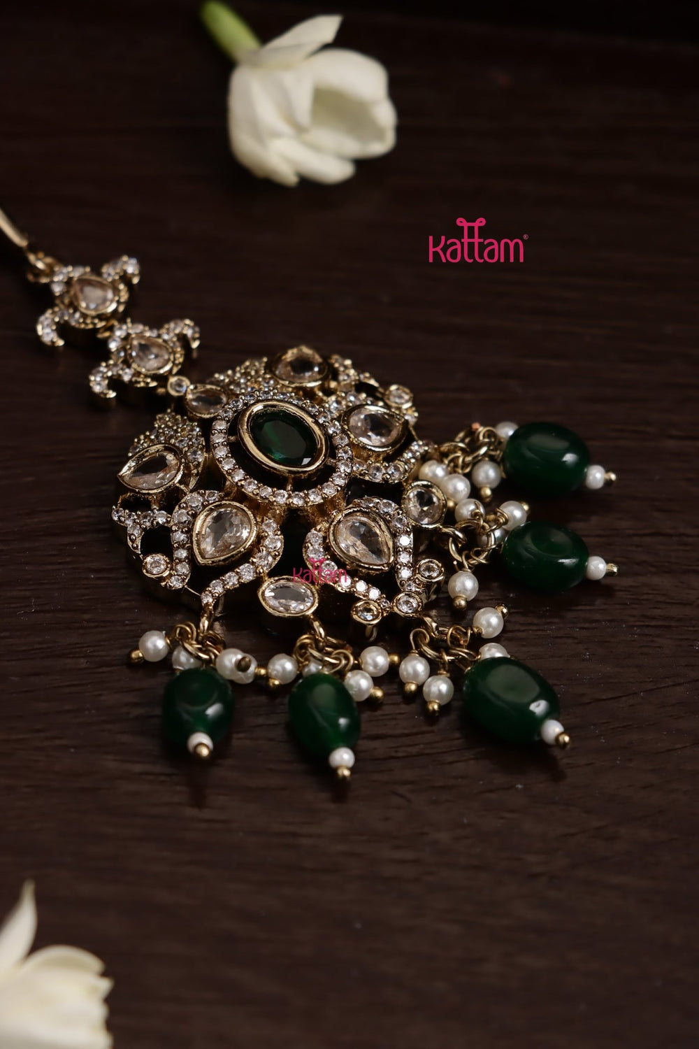 Edora - Victorian Green Maangtikka - MT179