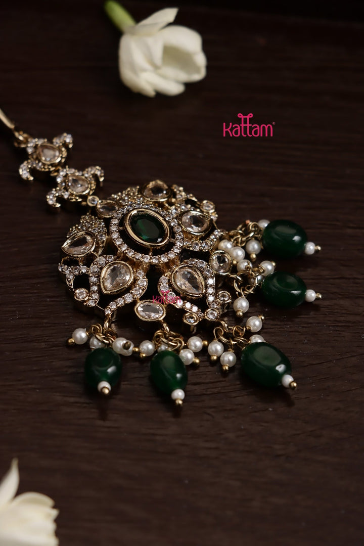 Edora - Victorian Green Maangtikka - MT179