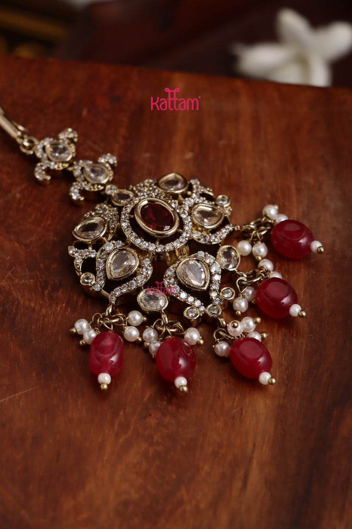 Edora - Victorian Ruby Maangtikka - MT178