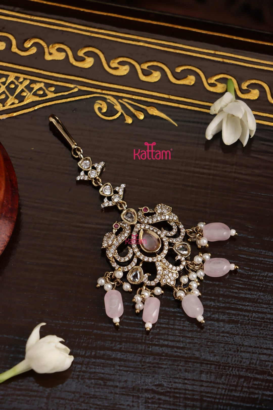 Ekta - Victorian Peacock Pastelpink Maangtikka - MT165