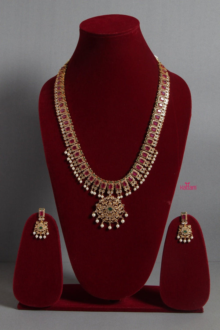 Elegant Red Green White Stone Haram - N1254