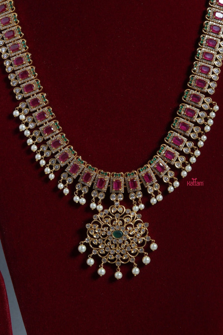 Elegant Red Green White Stone Haram - N1254