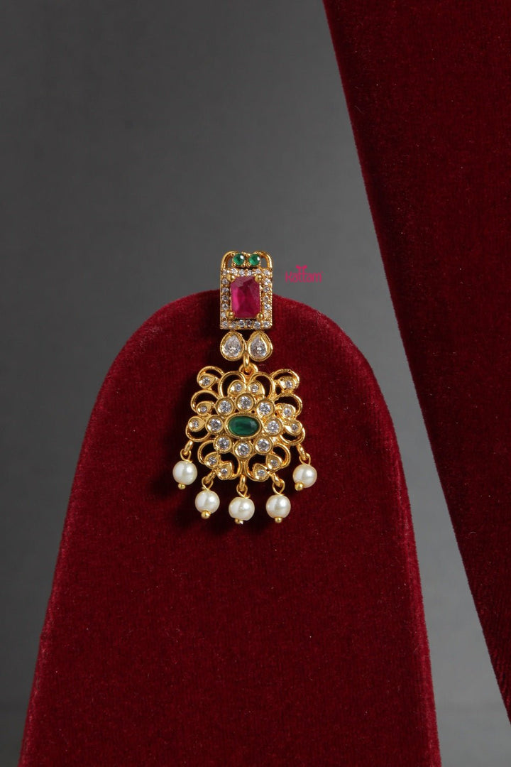 Elegant Red Green White Stone Haram - N1254