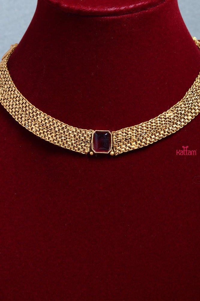 Elegant Ruby Stone Choker - N1438
