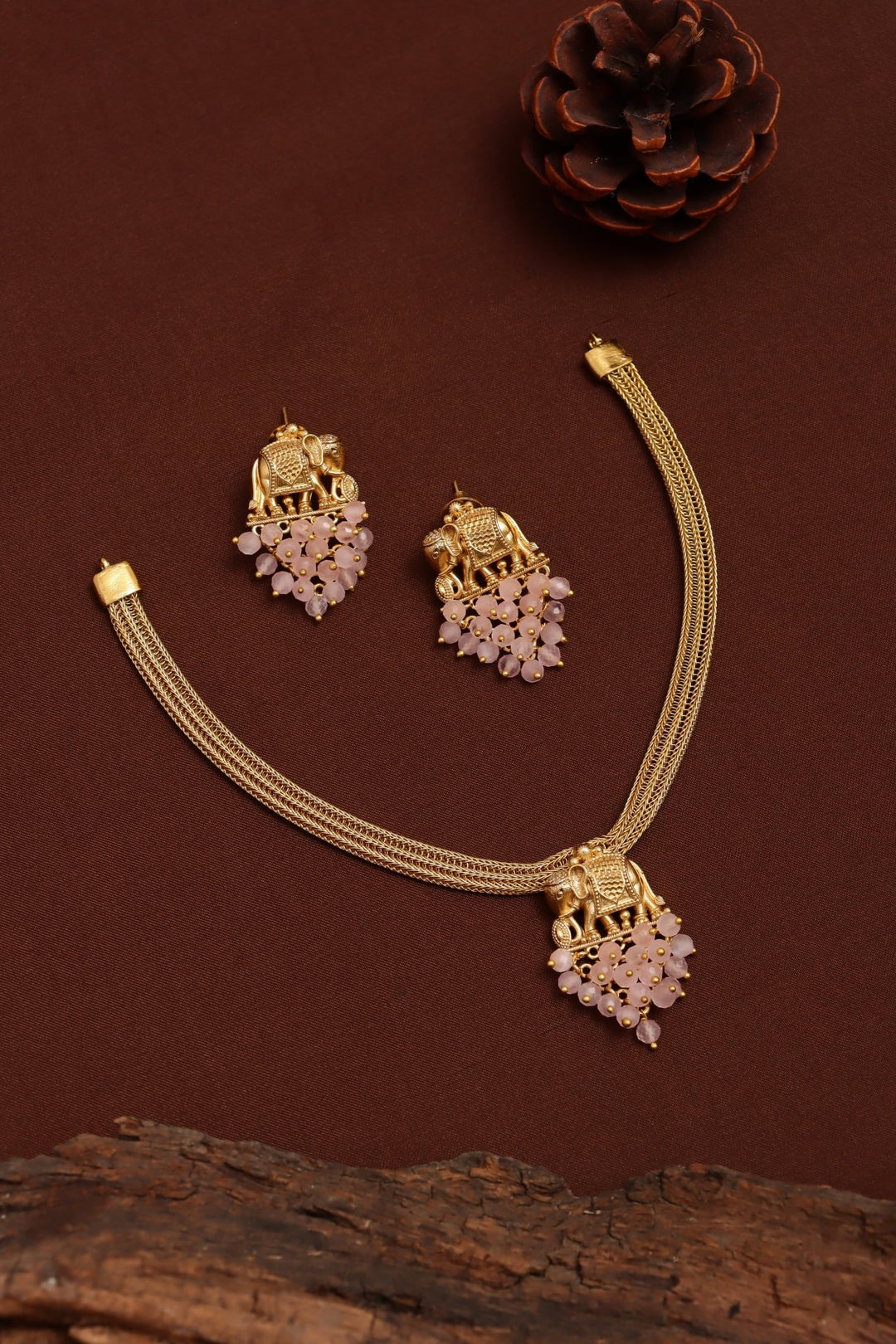Elephant Attigai - Pastel Pink - N3714