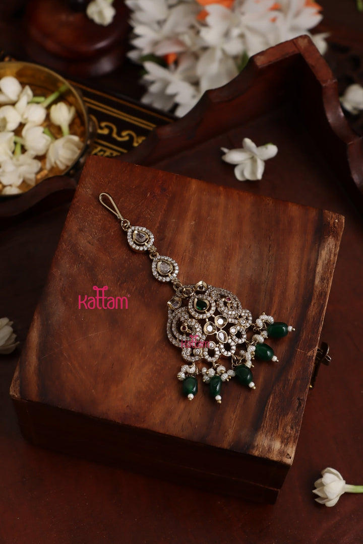 Elsa - Victorian Green Maangtikka - MT173