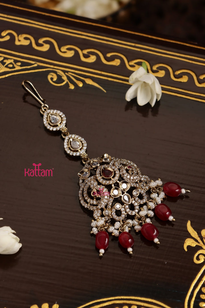 Elsa - Victorian Ruby Maangtikka - MT172