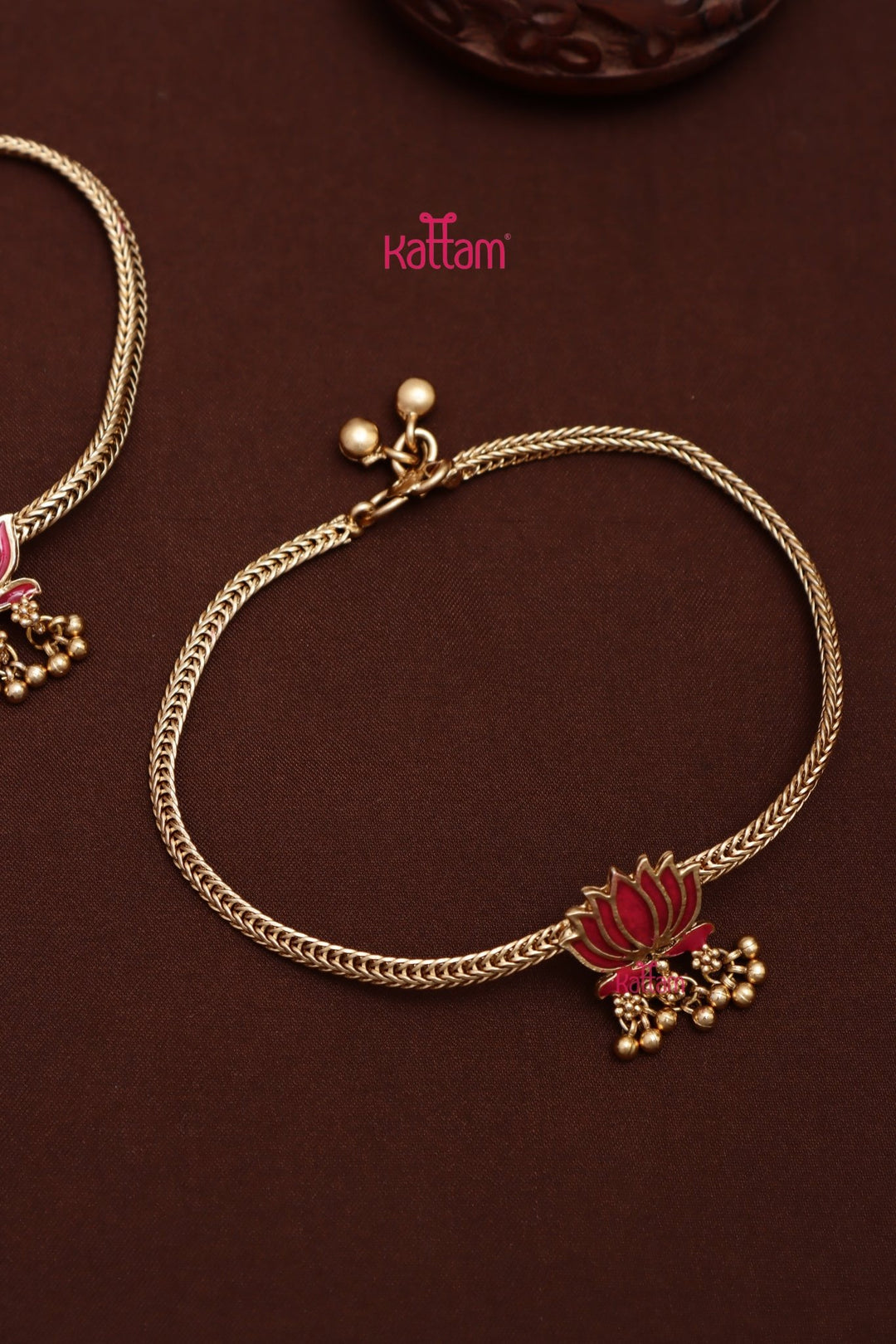 Enamel Lotus Anklet - A36