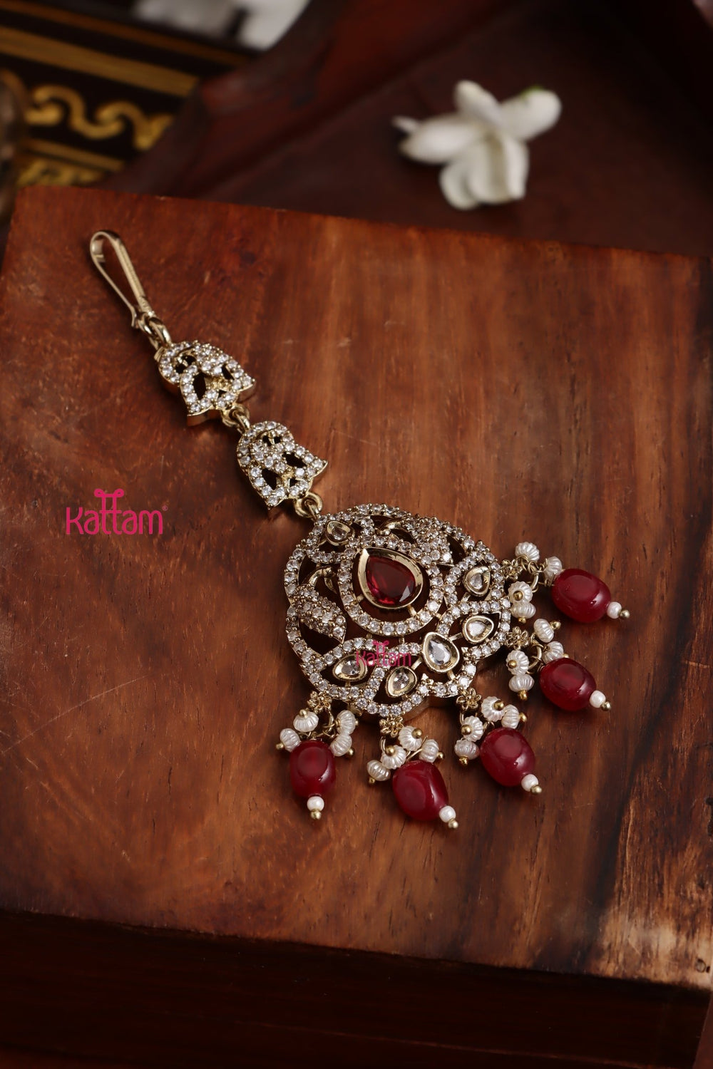 Envi - Victorian Ruby Maangtikka - MT166