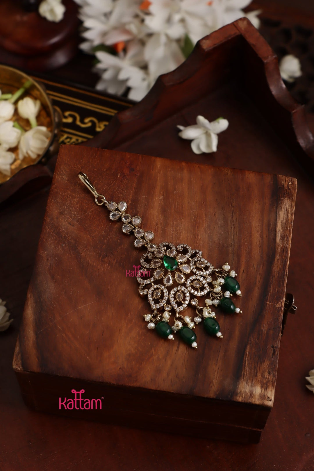 Eshva - Victorian Green Maangtikka - MT185