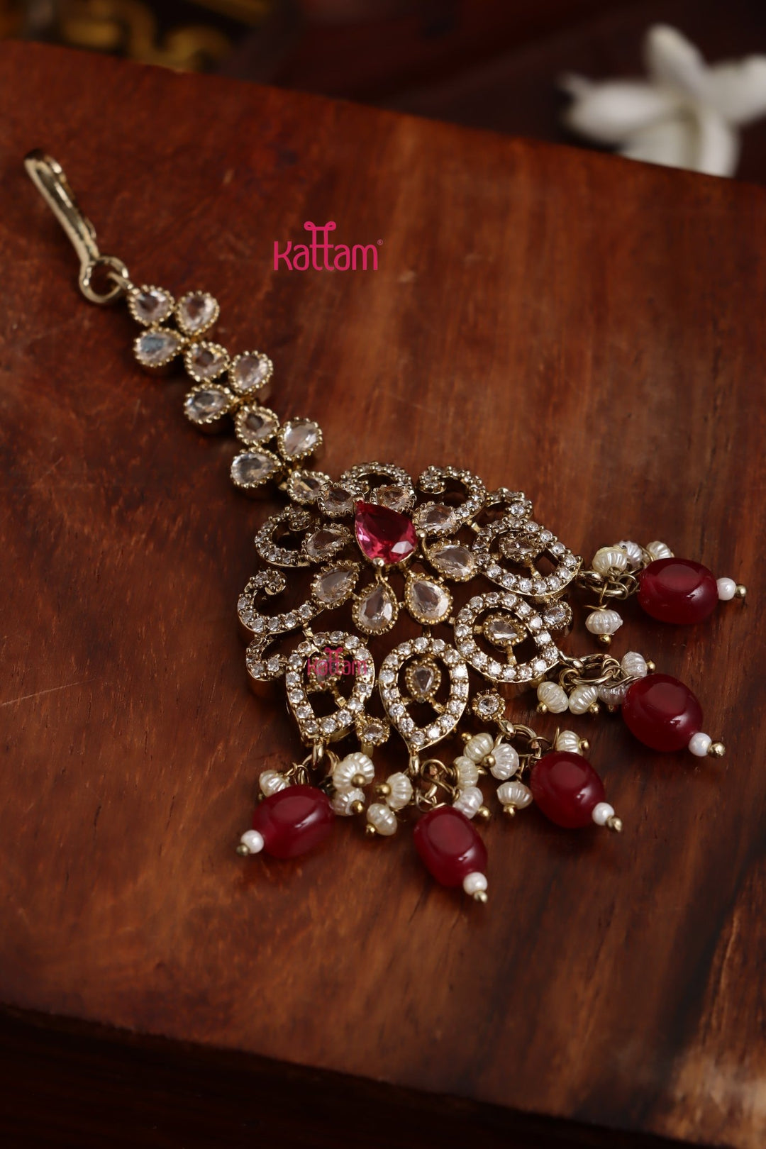 Eshva - Victorian Ruby Maangtikka - MT184