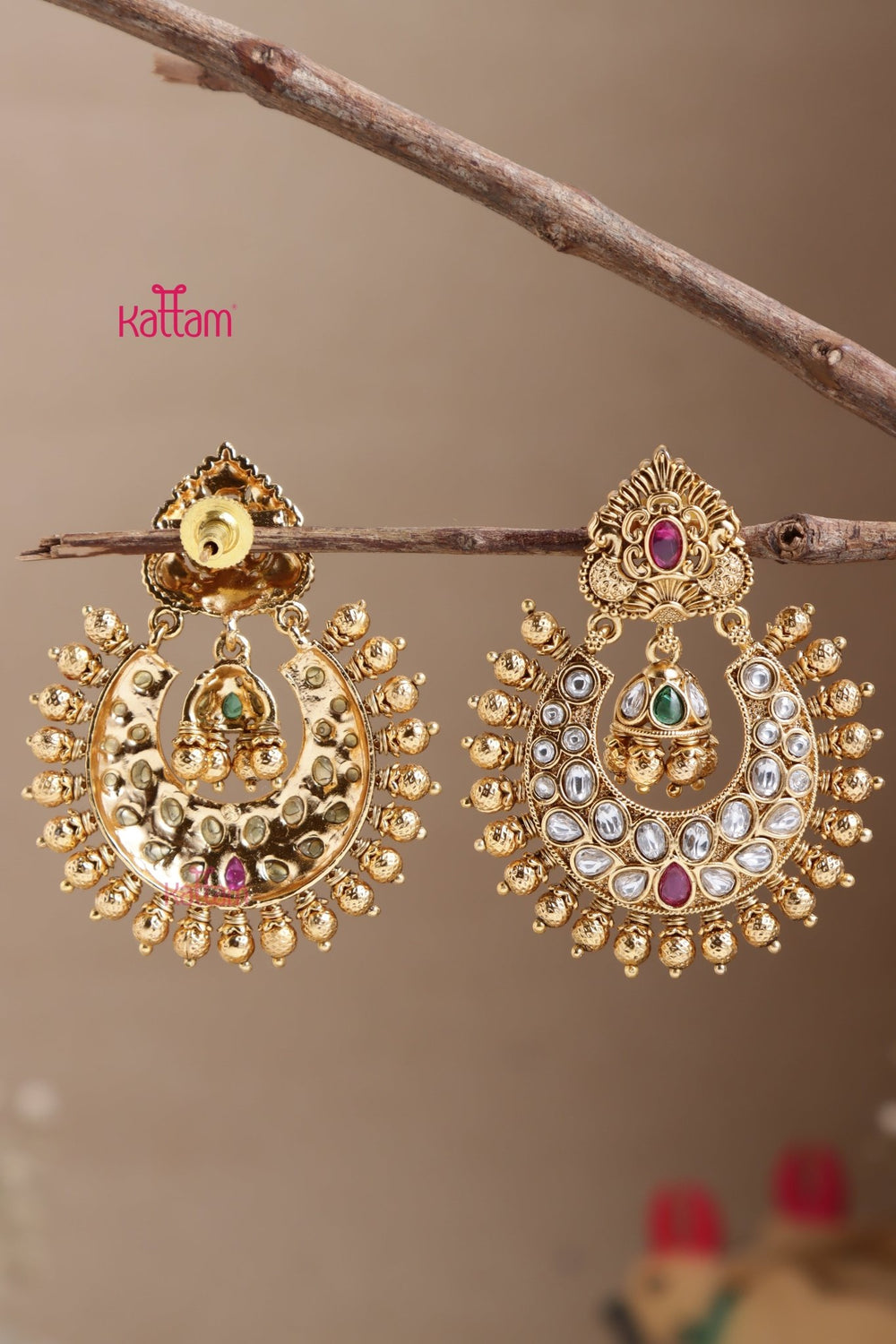 Ethnic Chandbali Peacock Earring - E1050