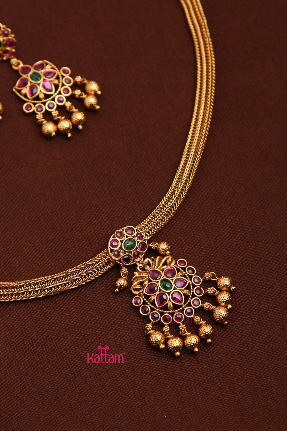 Ethnic Goldtone Attigai Choker - N3521