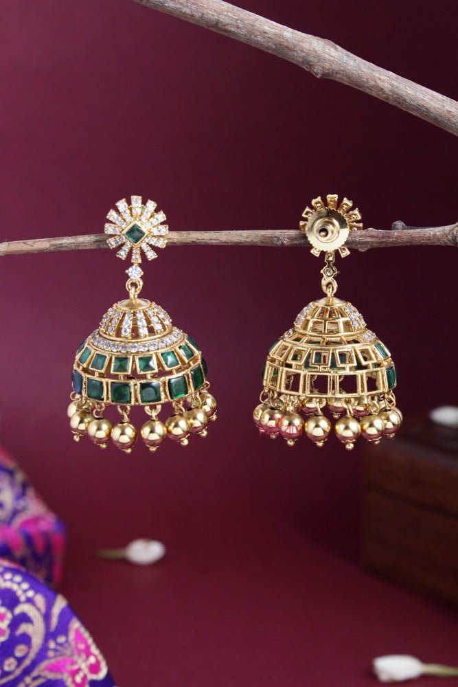 Ethnic Green Jhumka - E550