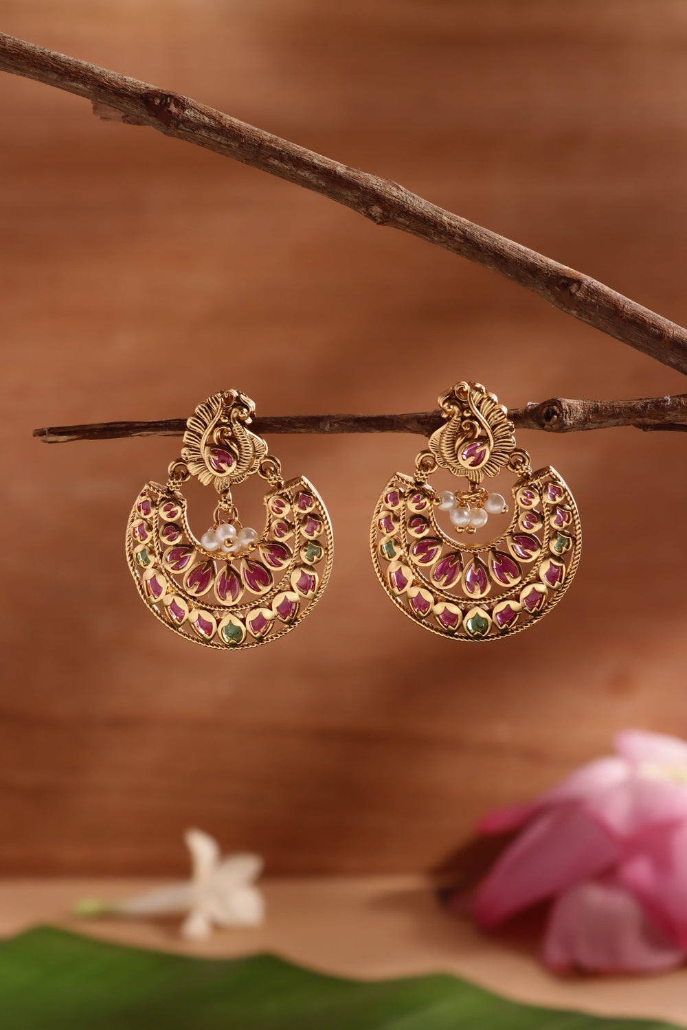 Ethnic Peacock Chandbali Earring - E1500