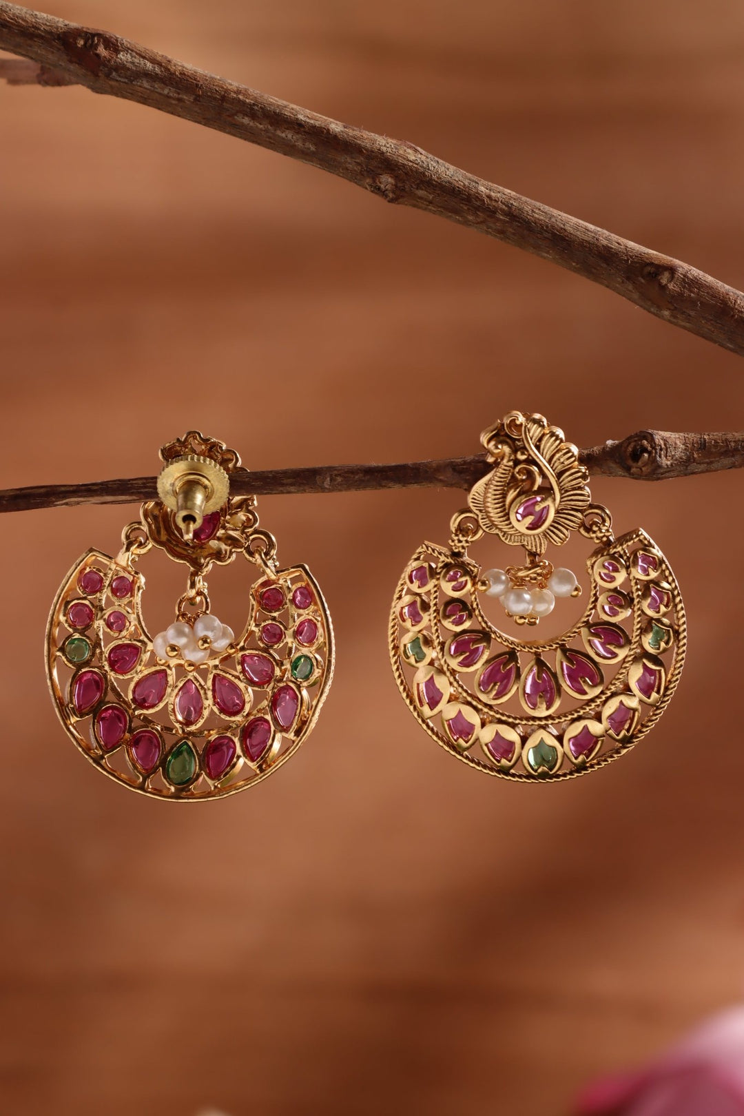 Ethnic Peacock Chandbali Earring - E1500