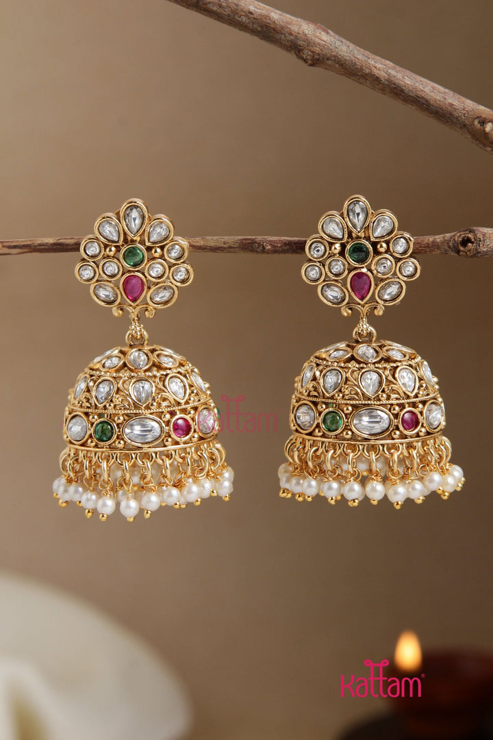 Ethnic Pearl Jhumka - E889