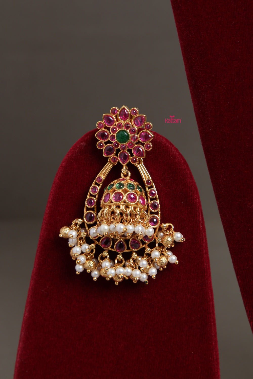 Exquisite Cluster Pearl Jhumka Necklace - N1164